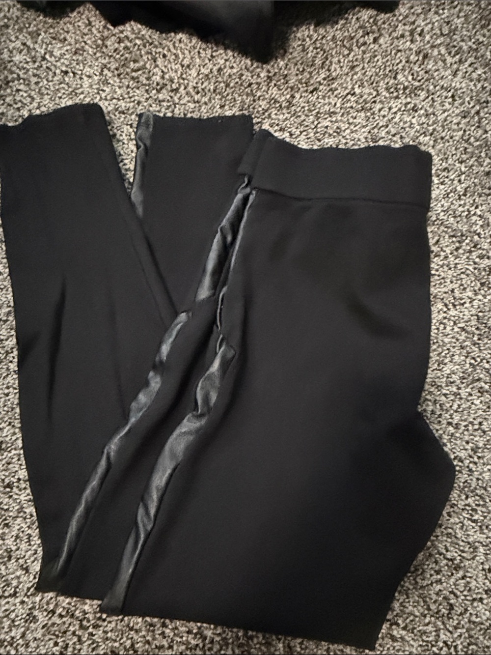 Dynamite Black Pull-On Joggers with fake leather Side Trim